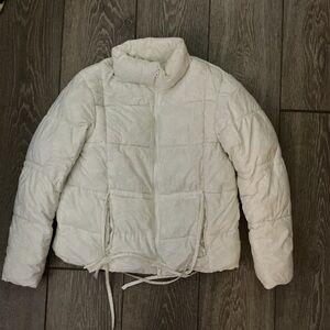 Forever 21 Cream Puffer Jacket